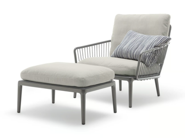 ROLF BENZ 271 YOKO - Fabric and aluminium garden armchair with armrests by Rolf Benz - view 3